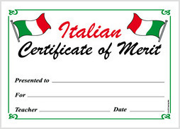 Merit Certificate in English